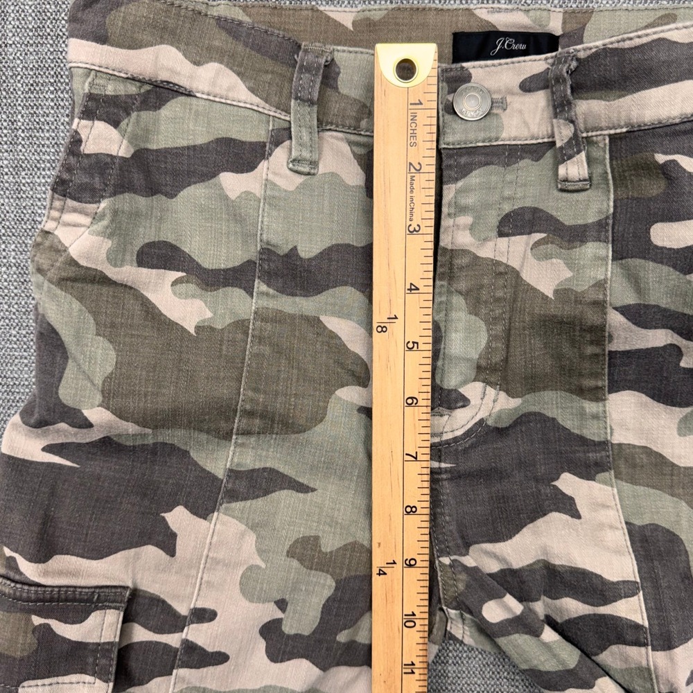 J.Crew Womens Camo Cargo Pants Slim Stretch Green Camouflage J7311 Size 28 - Picture 7 of 16